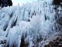 湧水広場の氷瀑の写真