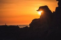 ゴジラ岩の写真