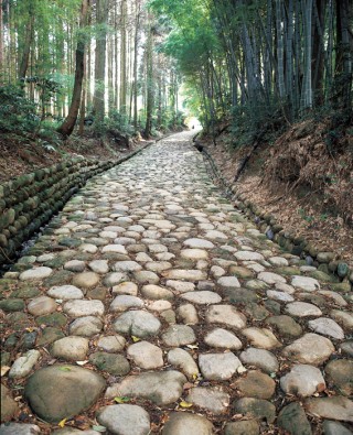 旧東海道金谷坂石畳の写真