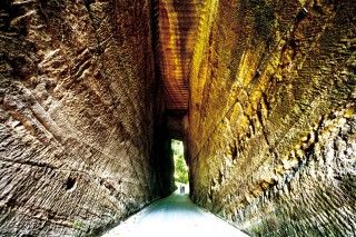 燈籠坂大師の切通しトンネルの写真