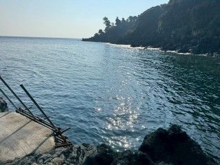 秋の浜遊泳場