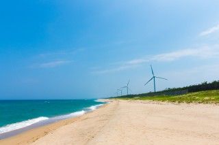 北条砂丘風力発電所・風車の写真