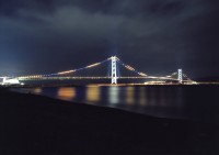 【明石海峡大橋】阪神タイガースのセ・リーグ優勝を祝して!阪神タイガース色に染めます