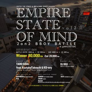 ENTER THE STAGE & BROADWAY DINER presents EMPIRE STATE OF MIND vol2 BBOY 2ON2 BATTLE at gallery10[TOH]