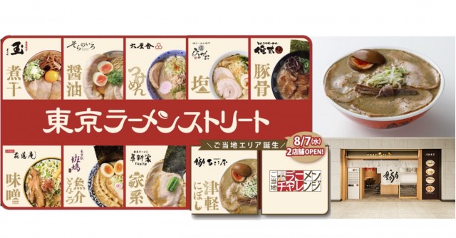 年間約200万人が訪れる「東京ラーメンストリート」が14年ぶりのエリア拡大！！全国のご当地ラーメンを東京駅で味わえる「ご当地エリア」が8月7日（木）に誕生！