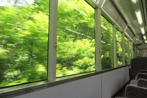 叡山電車車内の様子