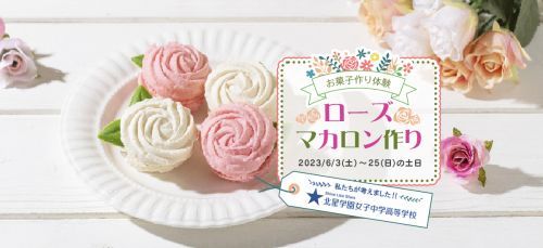 ローズマカロン作り