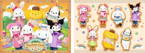 （左）Puroland Campスペシャルグリーティングビジュアル（右）キャンパーの装いをしたキャラクターたちイメージ