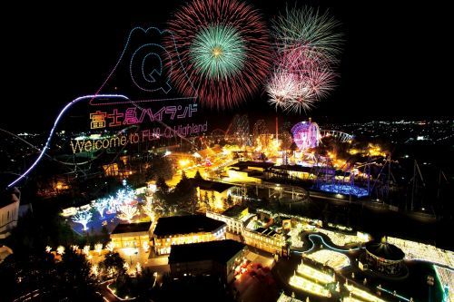 富士急ハイランド開業60周年記念「ドローン&花火ショー」イメージ