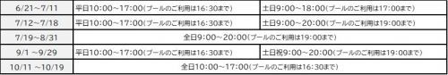 東京サマーランド営業時間