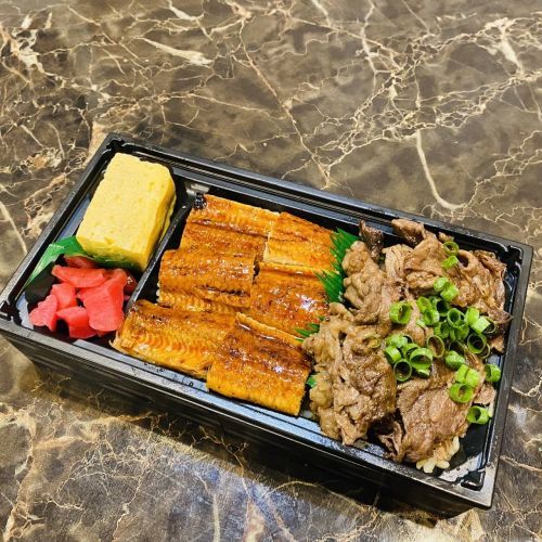 ※7/18（金）・19（土）限り　※各日10食限り〈黒毛家〉特上カルビ×うなぎ弁当