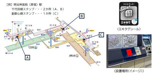 スタンプ設置駅一例