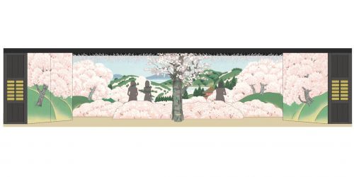 「吉野山」が再現された舞台　※イメージ図です。実際の展示は変更となる可能性があります。