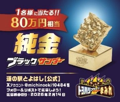 「純金ブラックサンダー」が当たる