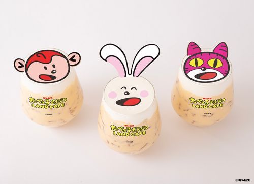 まんまるおかおのフルーツ・オレ（左から、さるさん、うさぎさん、ねこさん）