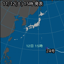 台風24号の天気図