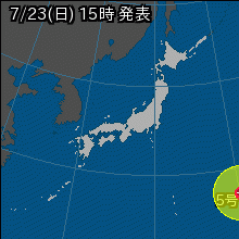 台風6号の天気図