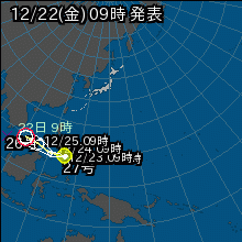 台風26号の天気図