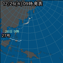 台風27号の天気図