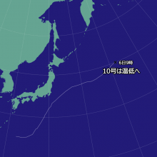 台風10号の天気図