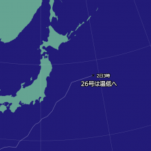 台風26号の天気図